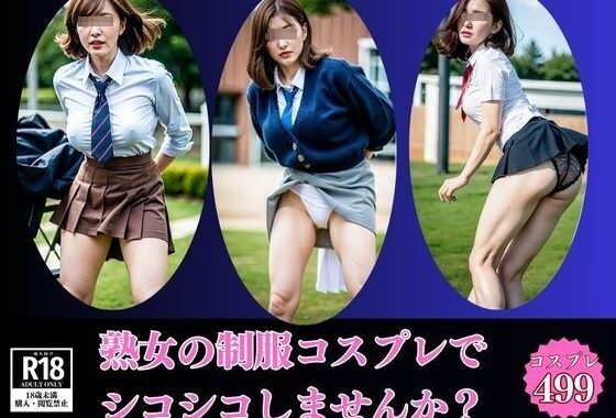 【熟女の制服】コスプレで勃起したオチ◯コをシコシコしませんか？【無料エロ漫画】d_553245…割引クーポンで超お得に
