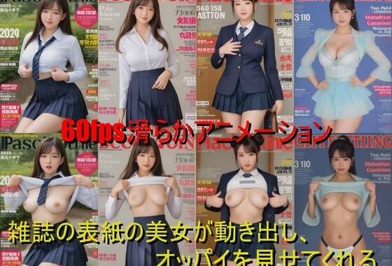 雑誌の表紙の美女が突然動き出し、オッパイを見せてくれる動画【無料エロ漫画】d_562870…無料で読む