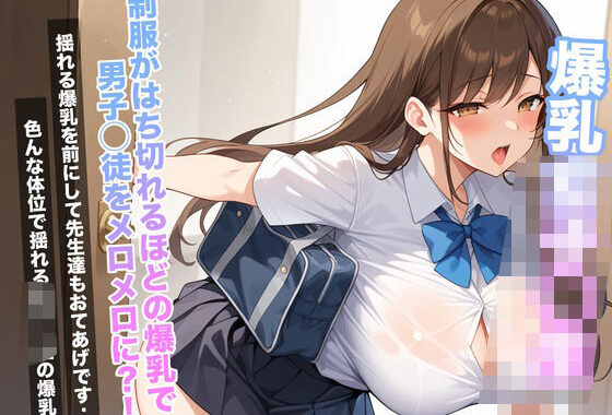 爆乳女子◯生  制服がはち切れるほどの爆乳で男子◯徒をメロメロに？！【無料エロ漫画】d_561661…割引クーポンで超お得に