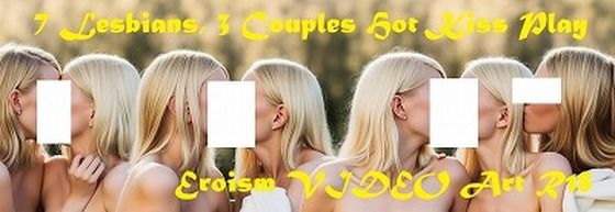 レズビアン動画（リア系）:レズ乱交7人組、カップル3組が熱いキスのお戯れ、おっぱい露出あり、原画もはいっています。BGMなし。【無料エロ漫画】d_575901…割引クーポンで超お得に