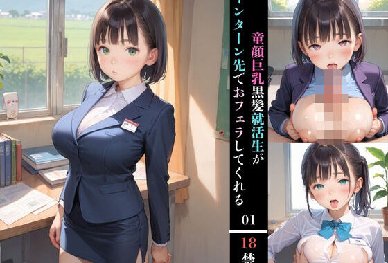 童顔巨乳黒髪就活生がインターン先でおフェラしてくれる01【無料エロ漫画】d_579570…実質無料