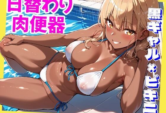 日替わり肉便器  黒ギャル×ビキニ編【無料エロ漫画】d_580944…実質無料