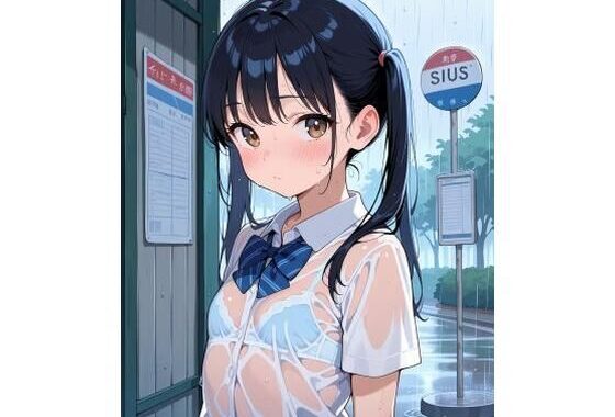 見せつけガールズ☆ 雨宿りでびしょ濡れ編 〜ツインテール彼女ver.〜【無料エロ漫画】d_586470…初回クーポンあり