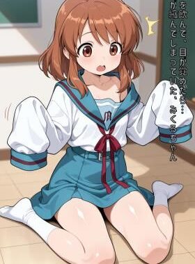 薬を飲んで、目が覚めたら…体が縮んでしまっていた、みくるちゃん【無料エロ漫画】d_585734…無料で読む