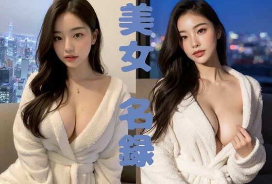 【美女名録】vol4.14  このあと、どうする？─バスローブの誘惑  200枚【AIヌードグラビア写真集】【無料エロ漫画】d_594859…実質無料