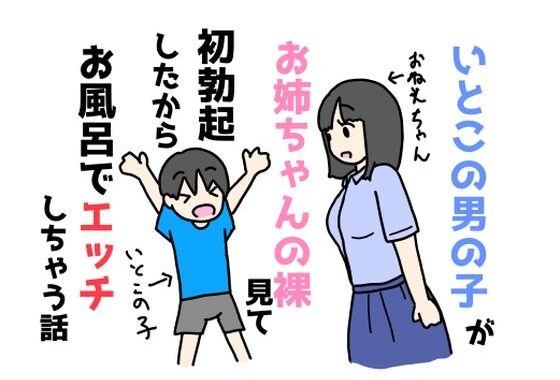 いとこの男の子がお姉ちゃんの裸見て初勃起したからお風呂でエッチしちゃう話【無料エロ漫画】d_597224…実質無料