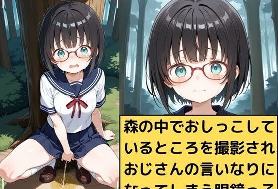 森の中でおしっこしているところを撮影されてしまった眼鏡っ子の受難【無料エロ漫画】d_597626…実質無料