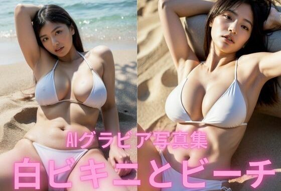 AIグラビア写真集  白ビキニとビーチ【無料エロ漫画】d_599144…実質無料