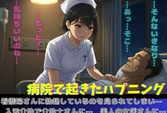 病院で起きたハプニング！看護師さんに勃起してるのを見られてしまい、、【無料エロ漫画】d_600425…初回クーポンあり
