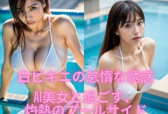 白ビキニの怠惰な誘惑 AI美女と過ごす、灼熱のプールサイド【無料エロ漫画】d_607973…実質無料