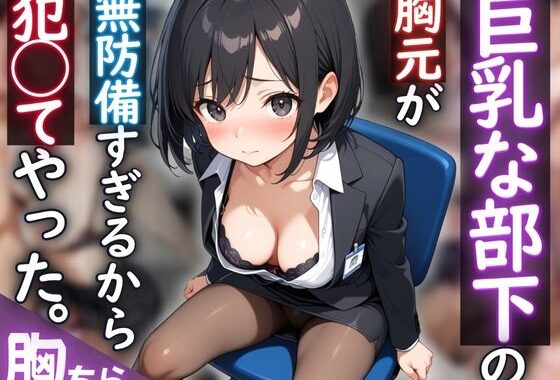 巨乳な部下の胸元が無防備すぎるから、犯◯てやった。【無料エロ漫画】d_614826…初回クーポンあり