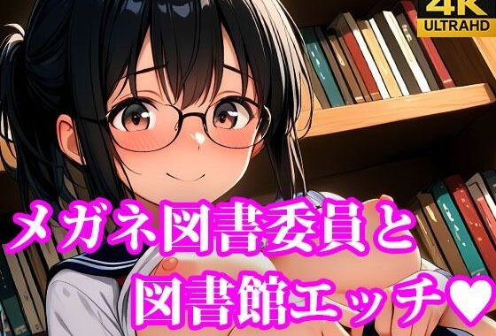メガネ図書委員美女と秘密の図書館エッチ【無料エロ漫画】d_618882…初回クーポンあり