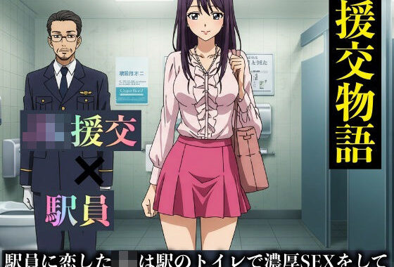 援交物語〜駅員に恋したJKは駅のトイレで濃厚SEX！変態JKはバイブを入れたまま外に【無料エロ漫画】d_629723…初回クーポンあり