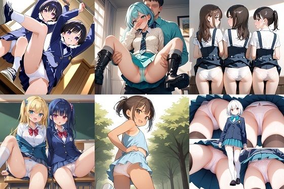 パンティーまる見え美少女 part3【AIイラスト集】【無料エロ漫画】d_631992…実質無料
