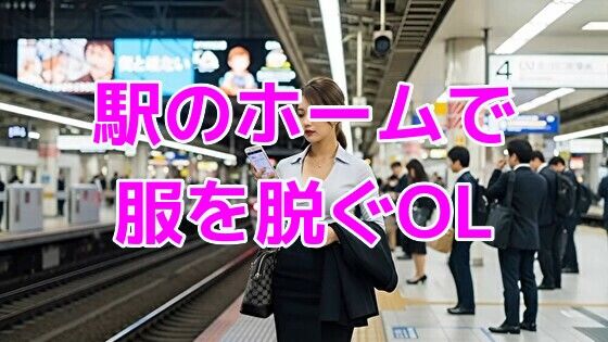 駅のホームで服を脱ぐOL【無料エロ漫画】d_643245…無料で読む