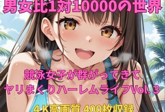 男女比1対10000の世界 競泳女子とセックスし放題でちんぽが乾く暇もないヤリ放題ハーレムライフ！！Vol.3【無料エロ漫画】d_650846…無料で読む