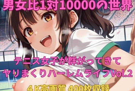 男女比1対10000の世界 テニス娘達とセックスし放題でちんぽが乾く暇もないヤリ放題ハーレムライフ！！Vol.2【無料エロ漫画】d_598401…無料で読む