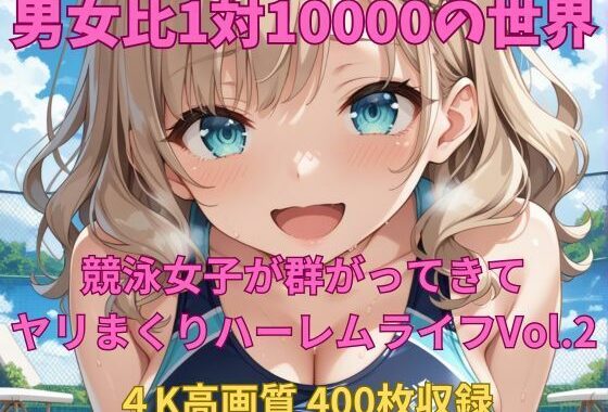 男女比1対10000の世界 競泳女子とセックスし放題でちんぽが乾く暇もないヤリ放題ハーレムライフ！！Vol.2【無料エロ漫画】d_614512…無料で読む