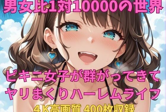 男女比1対10000の世界 ビキニ女子とセックスし放題でちんぽが乾く暇もないヤリ放題ハーレムライフ！！【無料エロ漫画】d_630057…実質無料