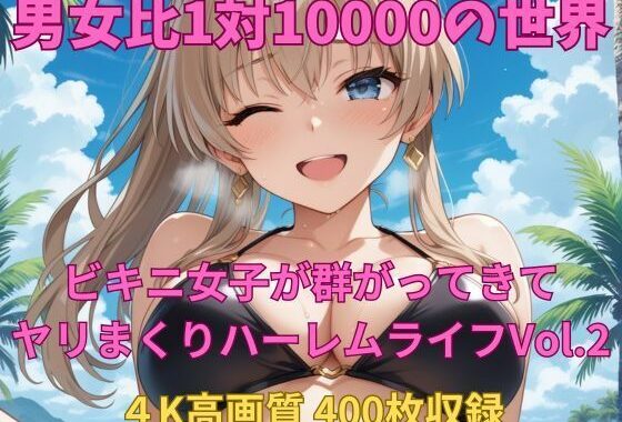 男女比1対10000の世界 ビキニ女子とセックスし放題でちんぽが乾く暇もないヤリ放題ハーレムライフ！！Vol.2【無料エロ漫画】d_630062…無料で読む
