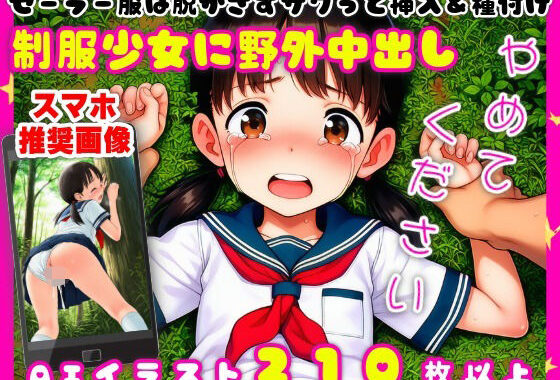 セーラー服は脱がさずサクっと挿入＆種付け【制服少女に野外中出し】【213枚】【無料エロ漫画】d_656375…実質無料